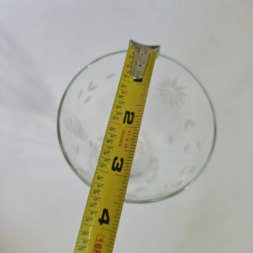 Crystal Etched Water Goblets Set Of 2